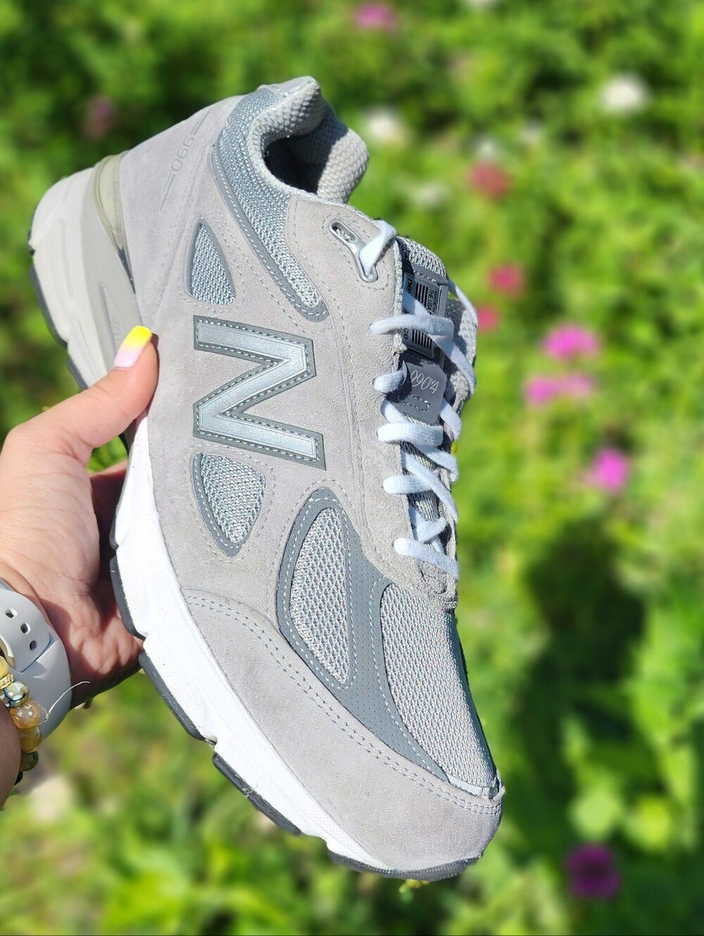 Sz 11.5 - Men's New Balance 990 V4 Grey Mesh&Suede Athletic Sneakers Made In USA - Picture 10 of 15